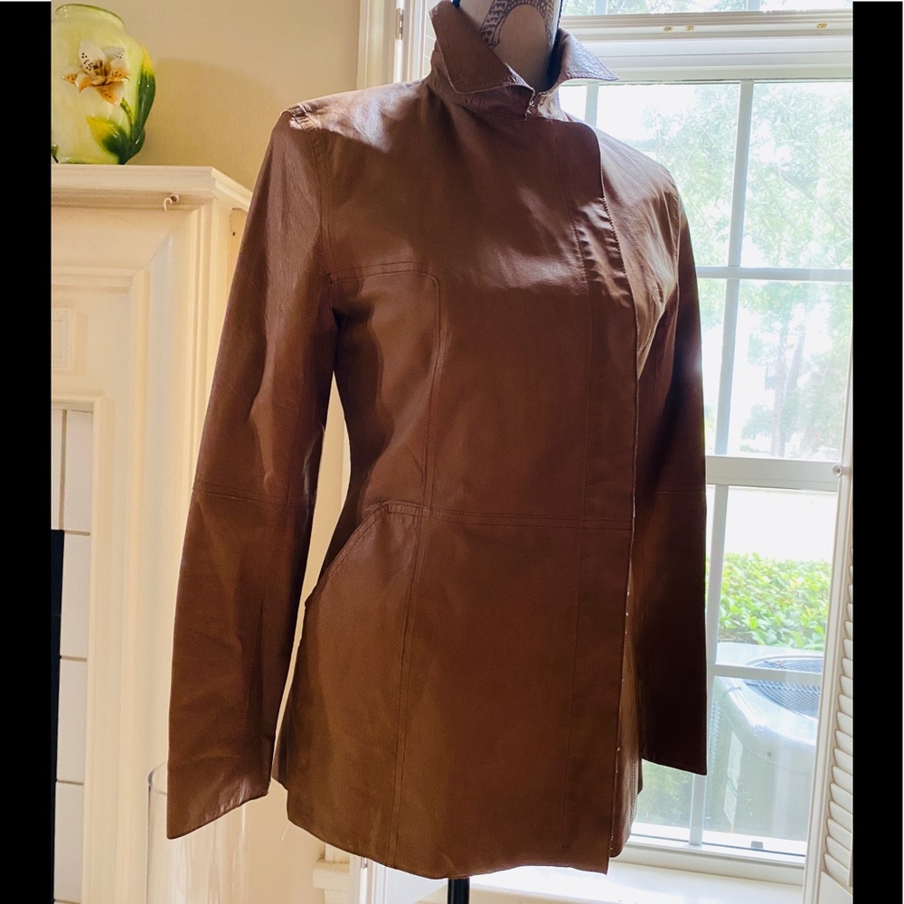 Max Studio Lightweight Leather Jacket - image 1